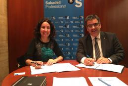 Firma del conveni entre CSITAL Barcelona i Banc de Sabadell