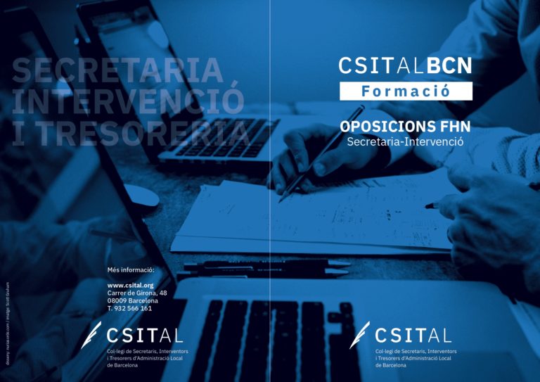 CSITAL Barcelona ofereix un nou servei de preparació d’oposicions d’accés a l’Habilitació Nacional