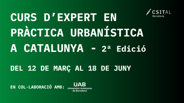 Curs d’expert en pràctica urbanística a Catalunya (2ª Edició)