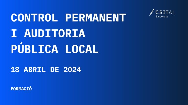 Control permanent i auditoria pública local – 18 d’abril
