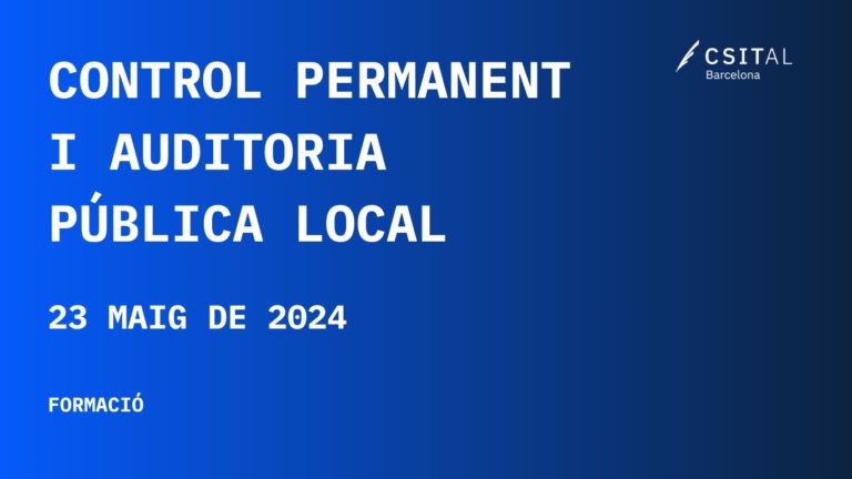 Control permanent i auditoria pública local – 23 de maig